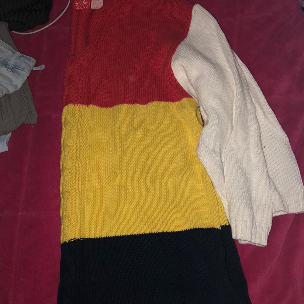 Color block sweater
